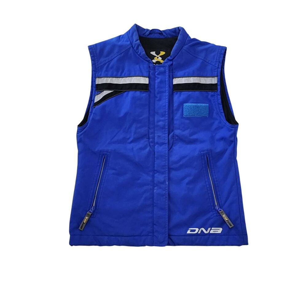Descente Mens Blue DN2 Sleeveless Ski Vest Reflective Zipper Pocket Size 8 Small